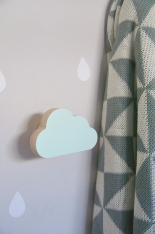 Cloud Wall Hook Soft Mint – baby company