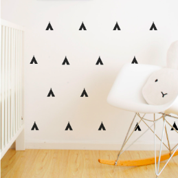 Wall Vinyl Stickers - Black Teepees