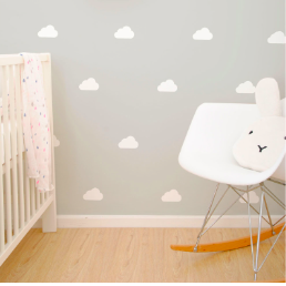 Wall Vinyl Stickers - White Cloud