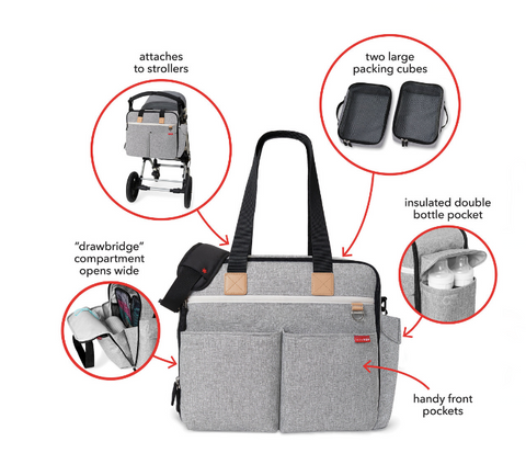 Duo- Weekender Diaper Bag- Grey – baby company