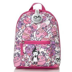 Robot Pink Mini Backpack with Reins