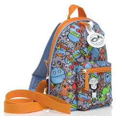 Robot Blue Mini Backpack with Reins