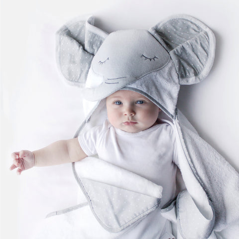 Elephant baby discount bath towel